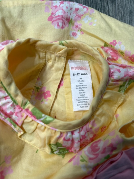 Gymboree Girls Lot of 3 dresses 6-12 mos Sleeveless/Cap Sleeve Spring - Picture 5 of 10